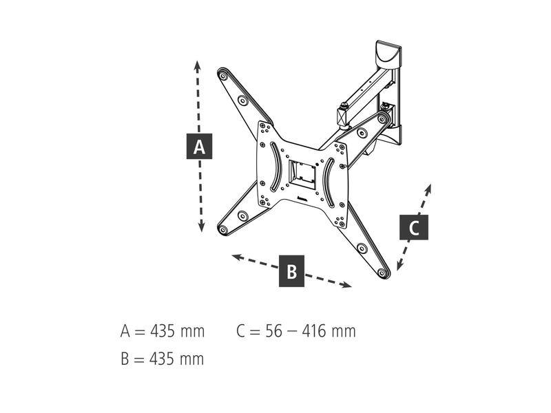 Hama 220824 FullMotion TV Falitartó, 32