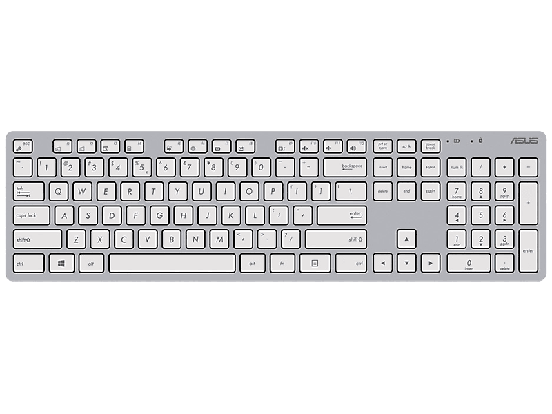 Asus W5000 Vezeték nélküli billentyűzet és egér szett, fehér