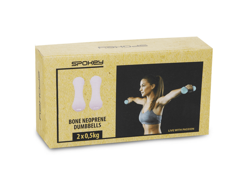 Spokey Bone neoprén kézisúlyzó, 2x 0,5 kg (40253)