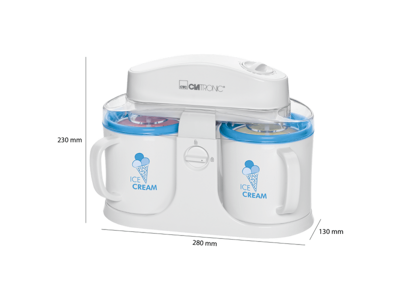 Clatronic ICM 3650 Fagylalt készítő, 2x 500 ml