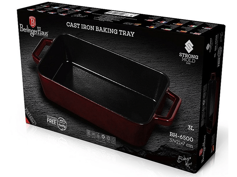 Berlinger BH-6500 Lijevani pleh za pečenje, 30 cm, bordo