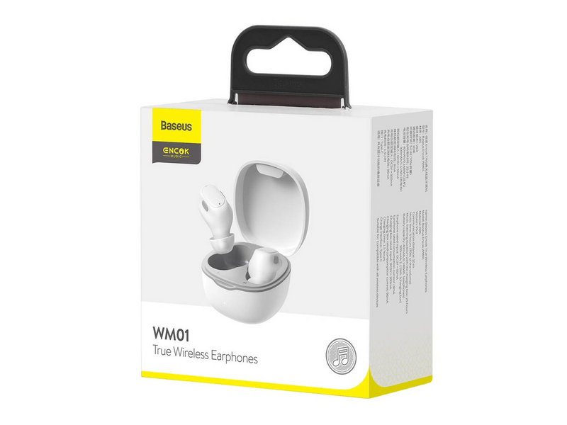 Baseus NGWM01-02 TWS Vezeték nélküli fülhallgató, fehér