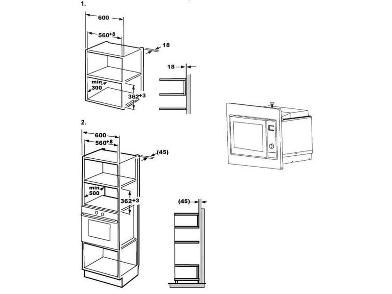 Candy MIS1730B Beépíthető mikrohullámú sütő