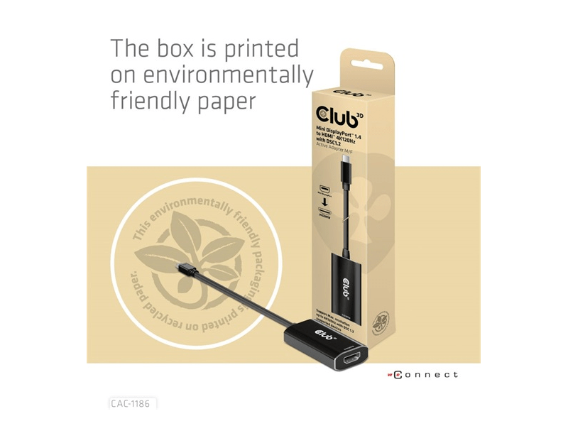 Club 3D CAC-1186 Mini DisplayPort 1.4 - HDMI Adapter