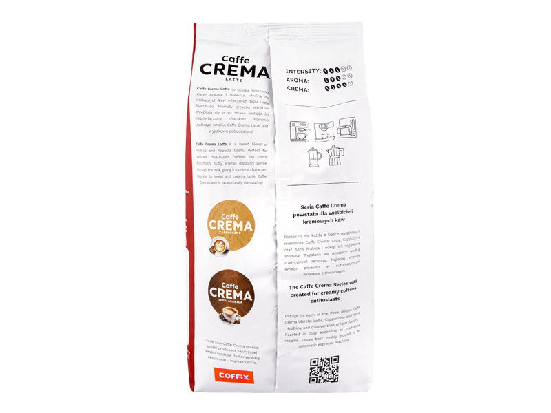 Caffe Crema Latte Szemes kávé, 1 kg