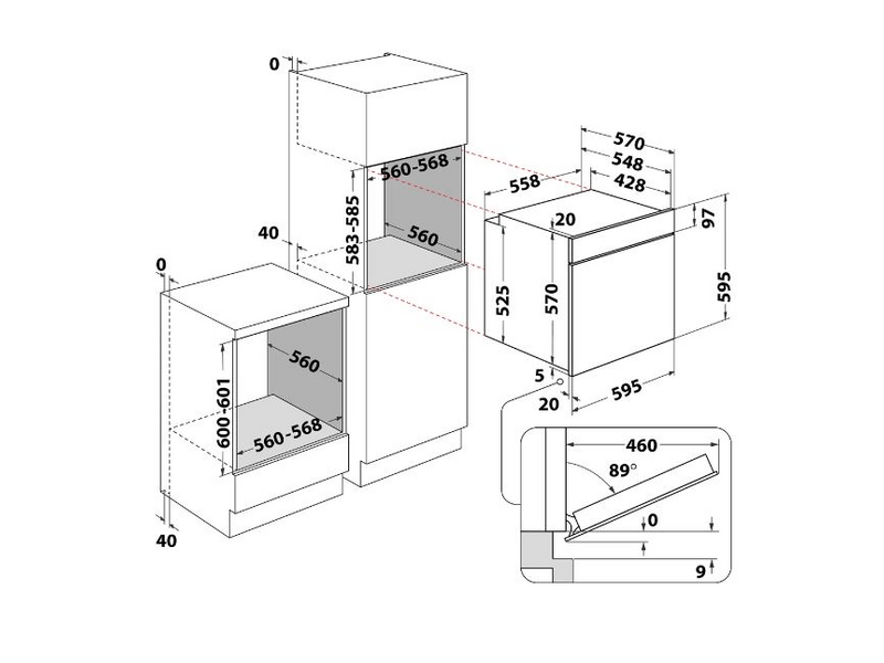 Whirlpool OAS KN8V1 IX Beépíthető gőzsütő + Whirlpool AKT 8090/NE Beépíthető kerámialap szett