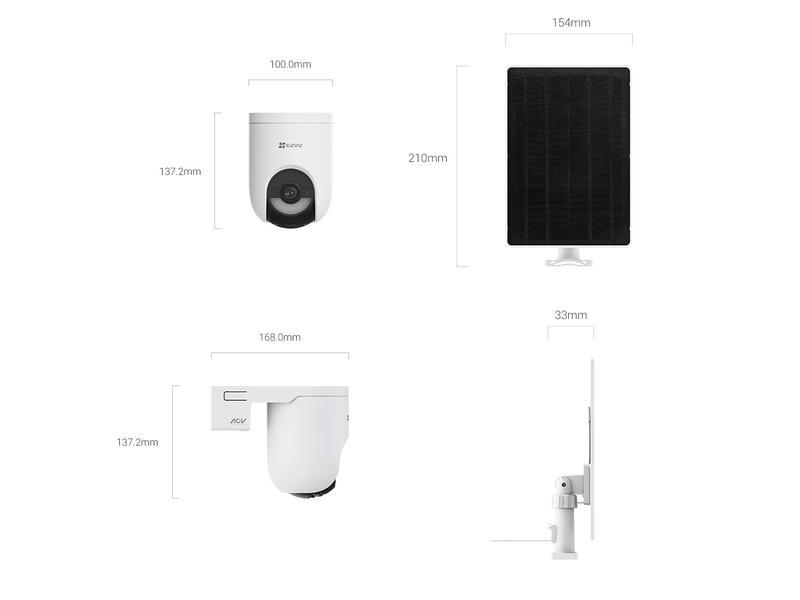 Ezviz HB8C Lite 4G Kültéri kamera + 5W napelem (CS-HB8C LITE 4G KIT)