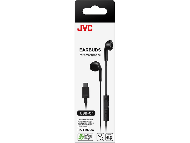 JVC HA-FR17UC USB-C fülhallgató, fekete