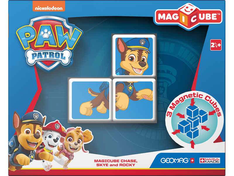 Geomag Magicube Mancs Őrjárat mágneses építőszett, Chase/ Sky/ Rocky (20GMG00077)