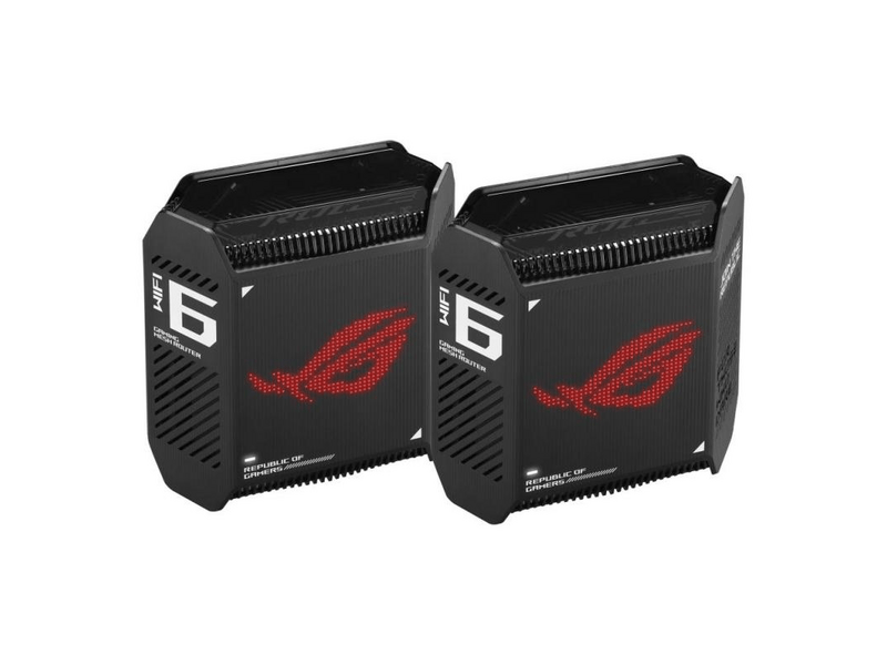 Asus ROG Rapture GT6 (2-Pack) Tri-Band WiFi 6 Mesh Rendszer, fekete