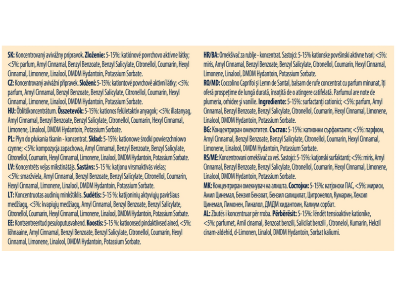 Coccolino Honeysuckle & Sandalwood Öblítő, 6x 1450 ml