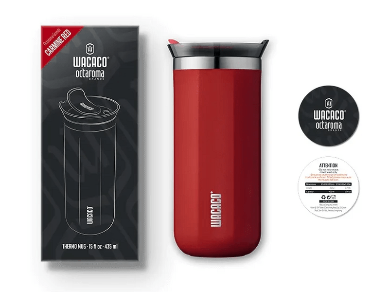 Wacaco Octaroma Grande termobögre, Kárminvörös