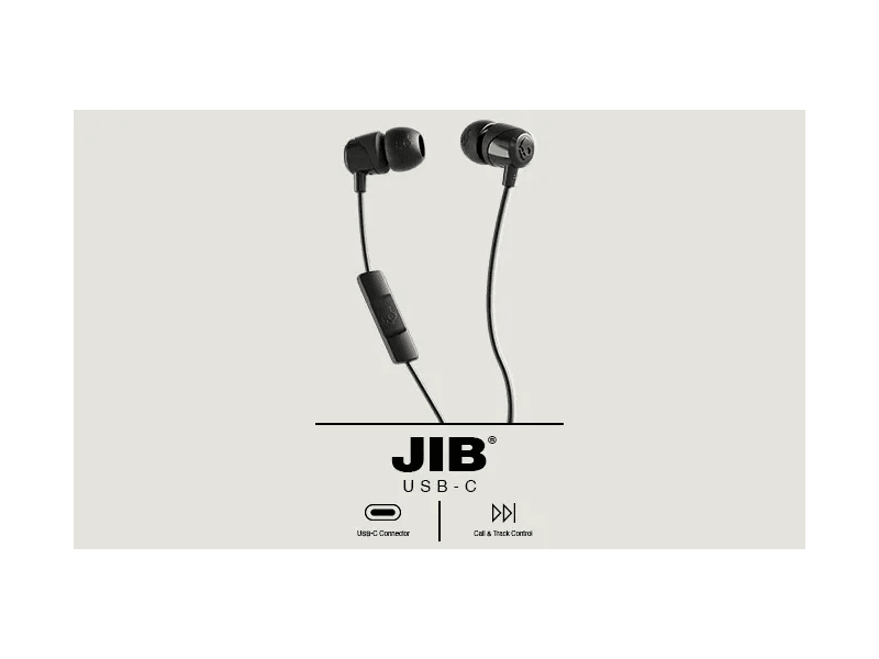 Skullcandy Jib USB-C Fülhallgató, fekete (S2JMY-S740)