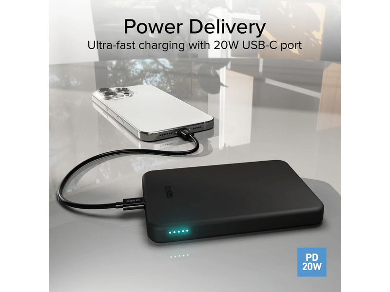 SBS 5000 mAh Mag Power Bank Qi2 baterija (TEBB5000QI2)