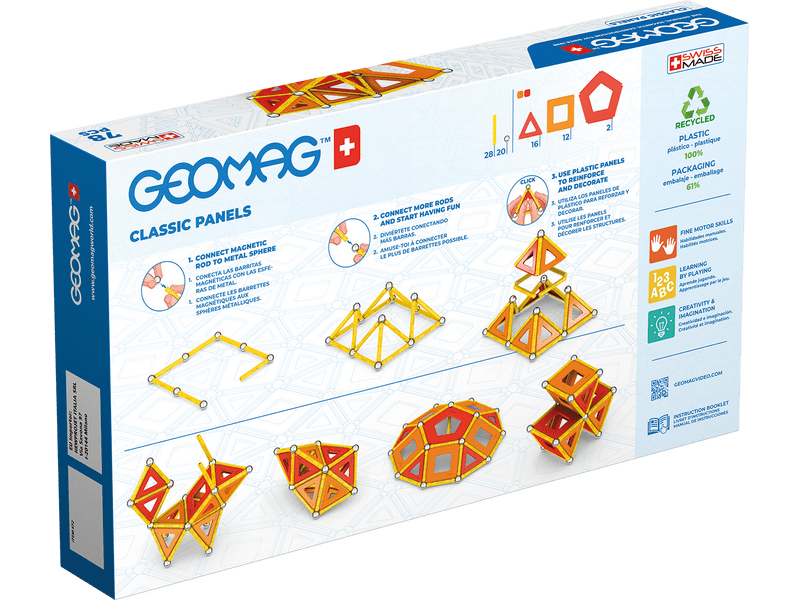 Geomag Green Line Classic Panel Mágneses építőjáték, 78 db (20GMG00472)