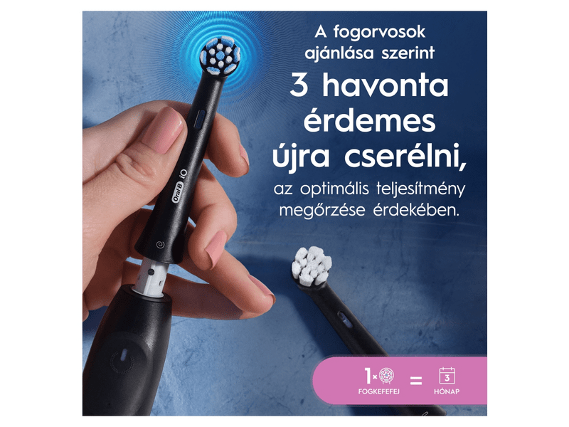 Oral-B iO Gentle Care fogkefefej, fekete, 4 db
