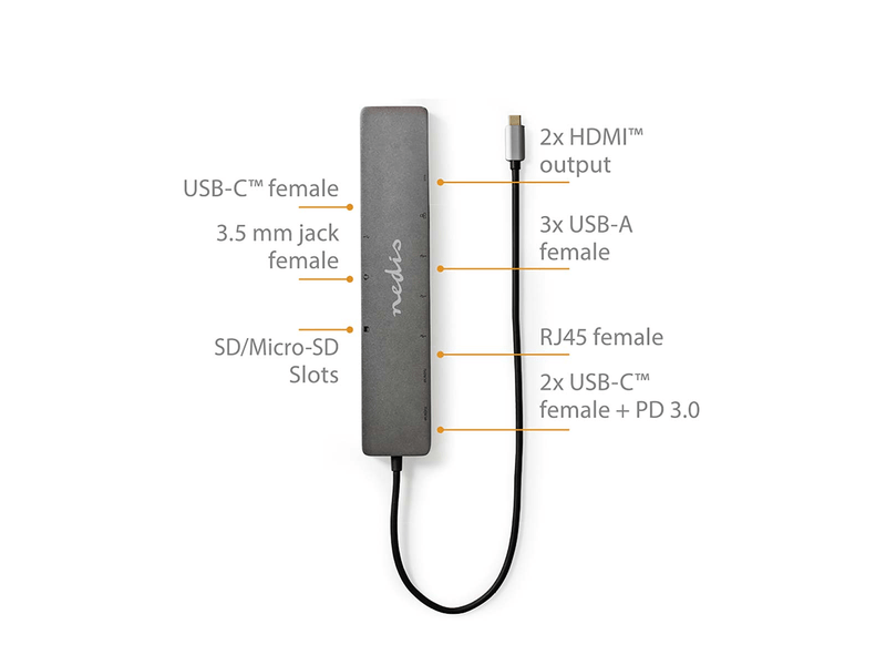 NedisUSB-C 10-in-1 Multi-Port Adapters