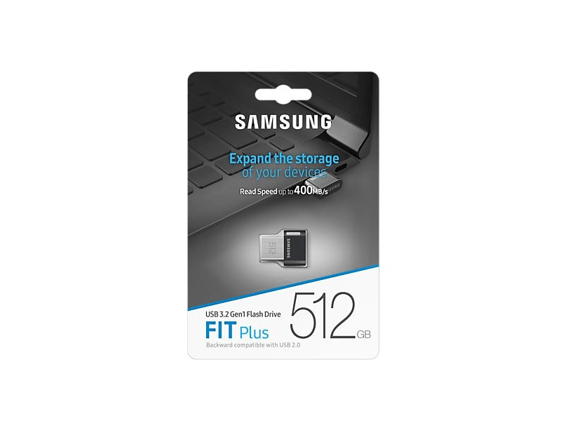 Samsung FIT Plus USB 3.1 Flash Drive, 512 GB (MUF-512AB/APC)