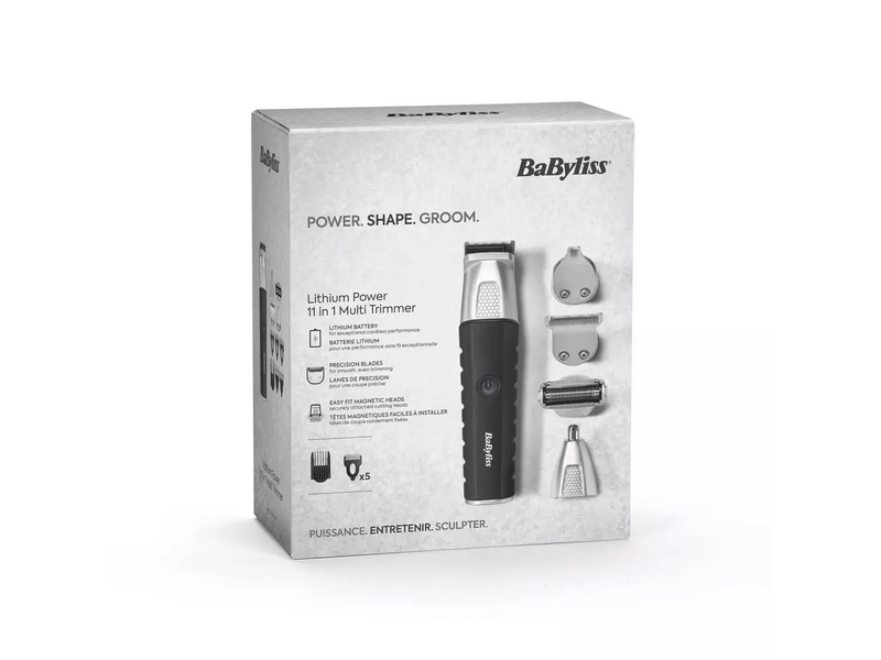 BaByliss MT812E Lithium Power 11in1 Arc- és testszőrtelenítő készlet, szürke