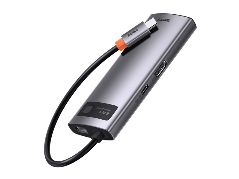 Baseus Metal Gleam 6-in-1 USB Type-C HUB (CAHUB-CW0G)