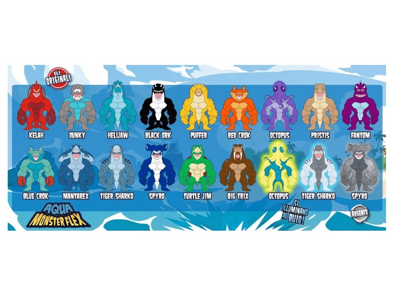 Monsterflex: Vízi szörnyek nyújtható figura, többféle (0326)