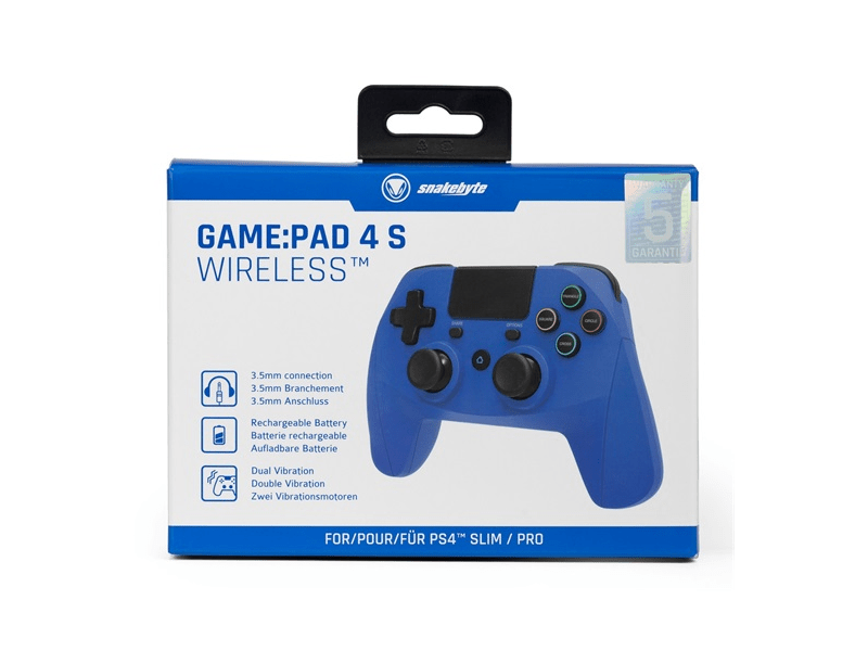Snakebyte GamePad 4 S - bežični kontroler za PS4, plavi (SB914539)