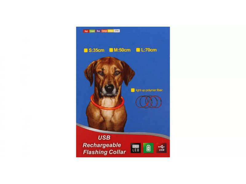 Merco Világító kutyanyakörv, sárga, S méret