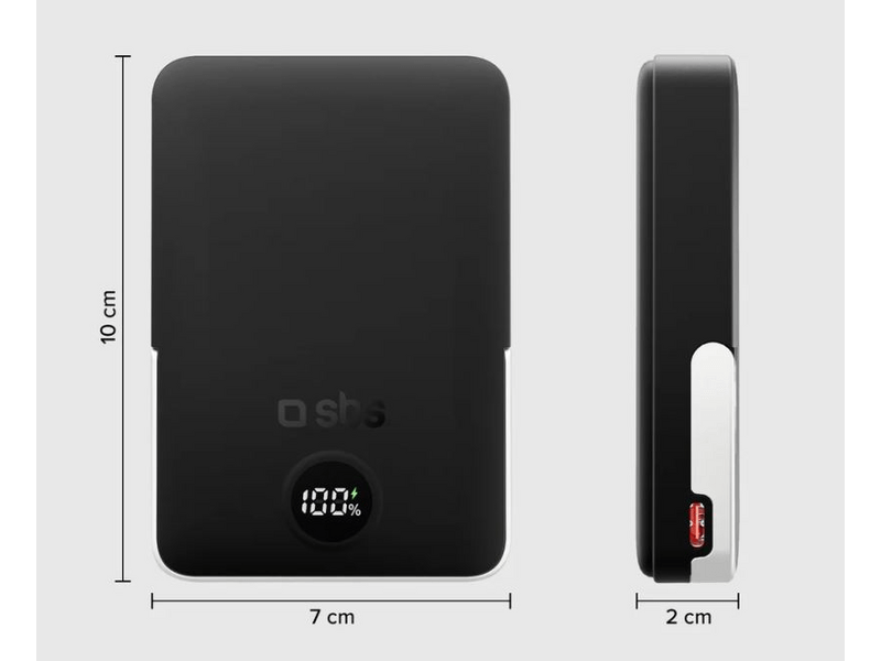 SBS 10000mAh Vezeték nélküli állványos powerbank (TEBB10000MAGSTAND)