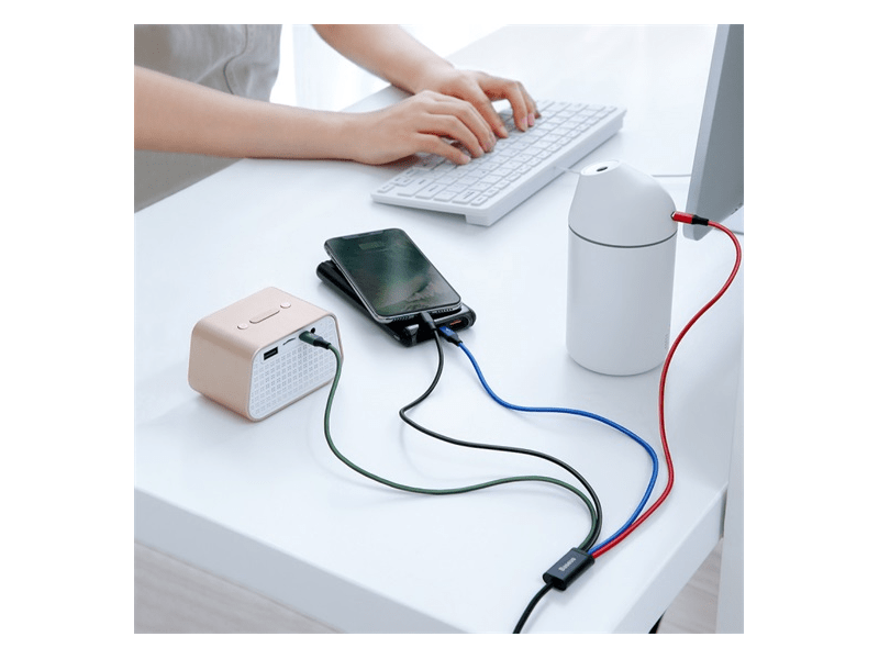 Baseus Rapid 4-in-1 USB kábel, 1.2m, fekete (CA1T4-B01)