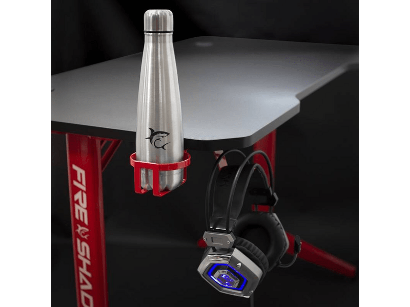 White Shark Fire Shadow RGB Gamer asztal, fekete/piros