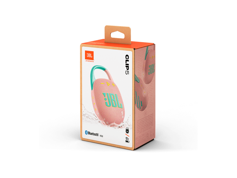 JBL Clip 5 Bluetooth zvučnik, ružičasti