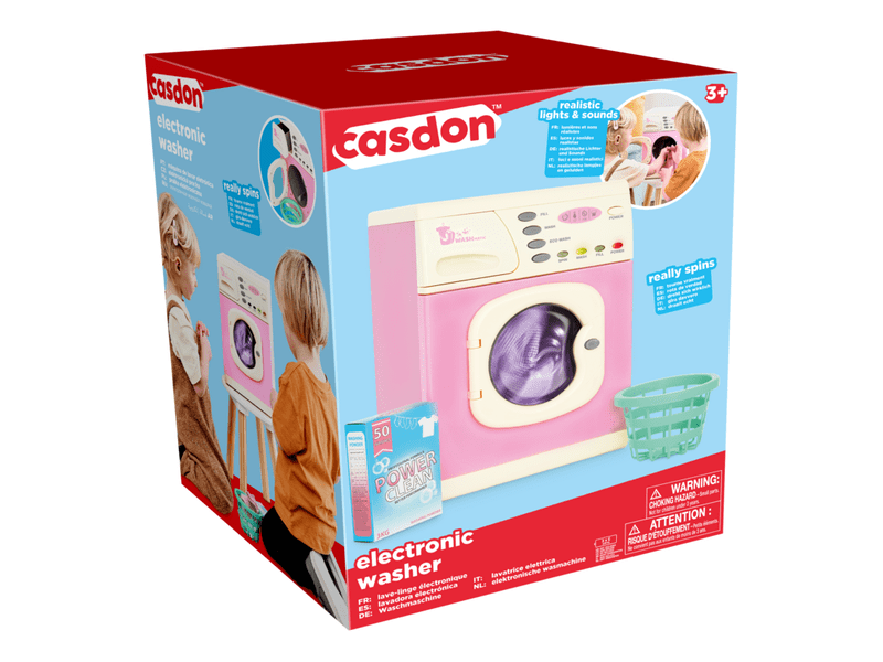 Casdon Elektromos játék mosógép, rózsaszín (62150)