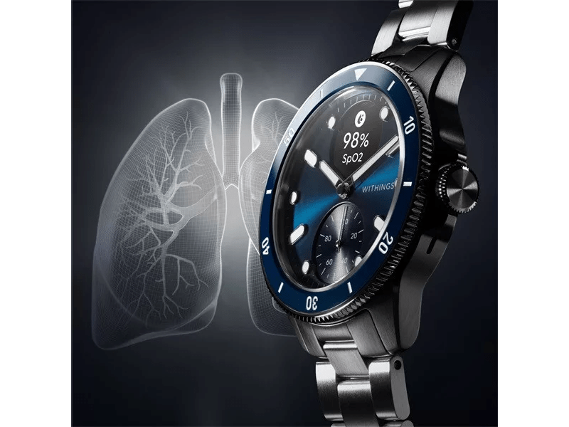 Withings Scanwatch Nova Okosóra, 42 mm, kék