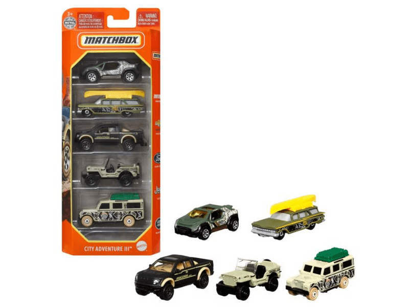 Matchbox 1:64 kisautók - 5 darabos szett, többféle (C1817)