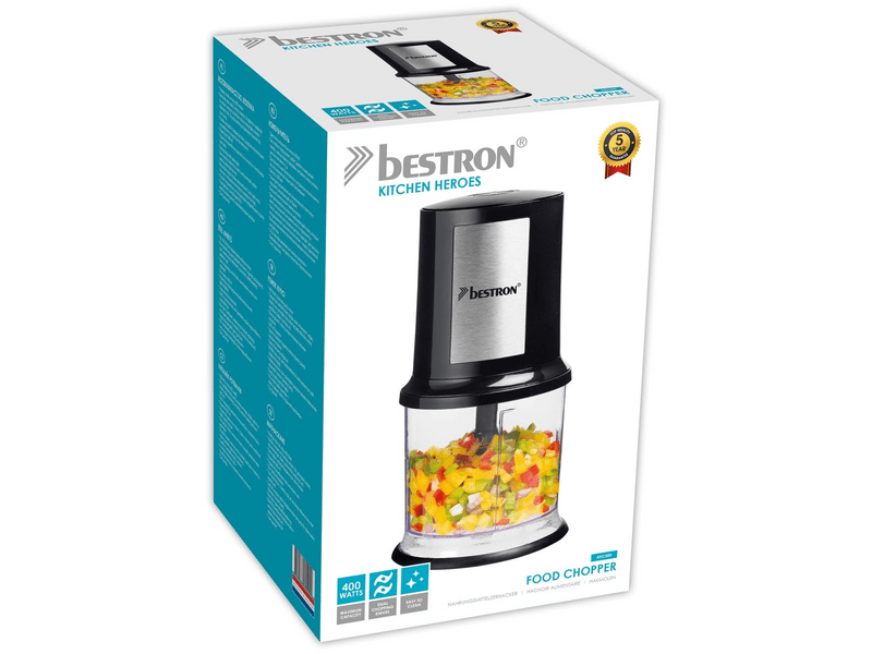 Bestron AKC200 Ételaprító, fekete/inox