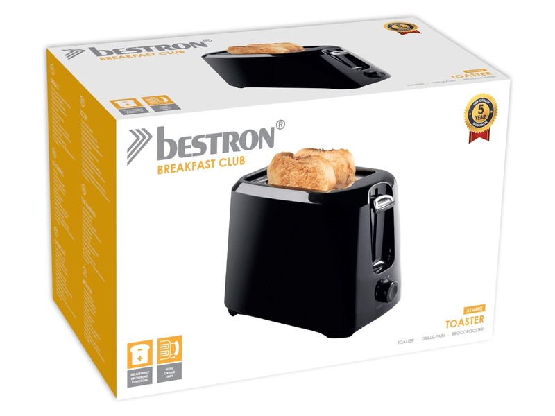 Kenyérpirító,fekete,700W