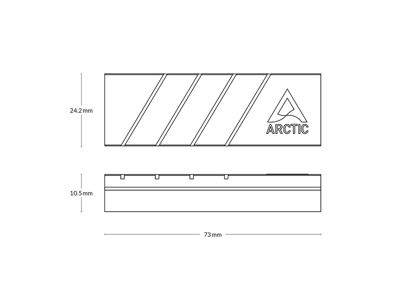 Arctic M2 Pro SSD hűtőborda, fekete (ACOTH00001A)