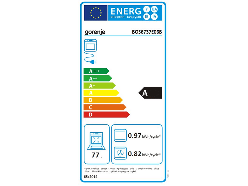 Gorenje BOS6737E06B Ugradbena pećnica
