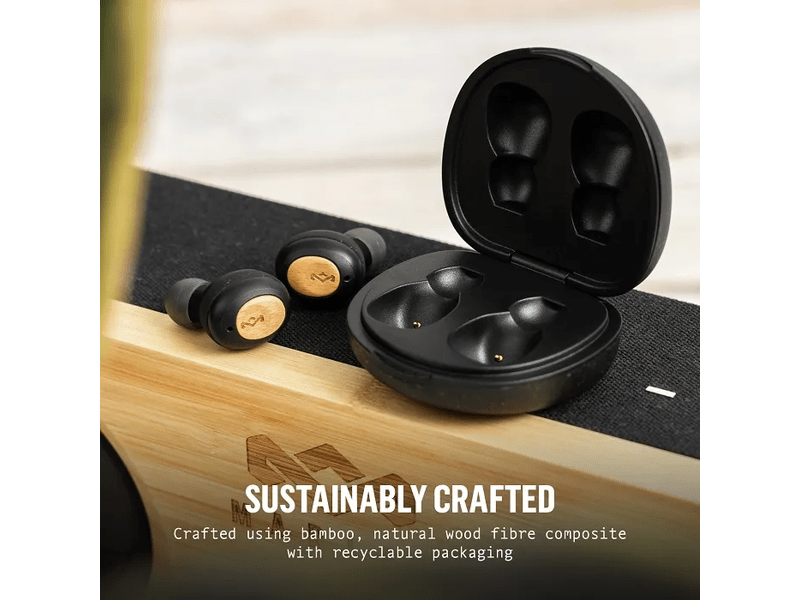 Marley Champion TWS Fülhallgató, fekete (EM-JE131-SB)