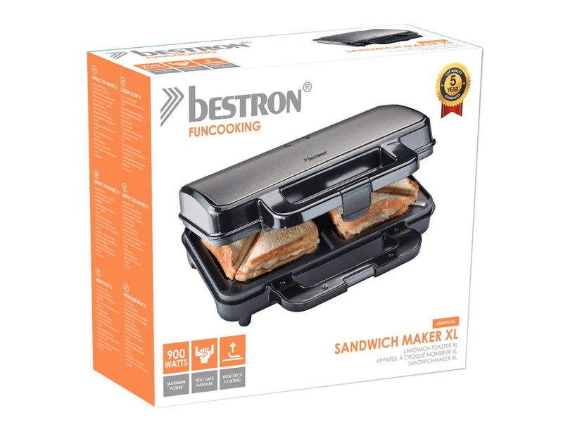 Bestron ASM90XLTG XL toster za sendviče