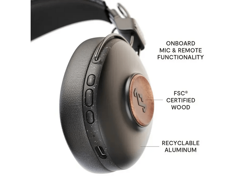 Marley Positive Vibration Frequency Black Vezeték nélküli fejhallgató (EM-JH143-SB)