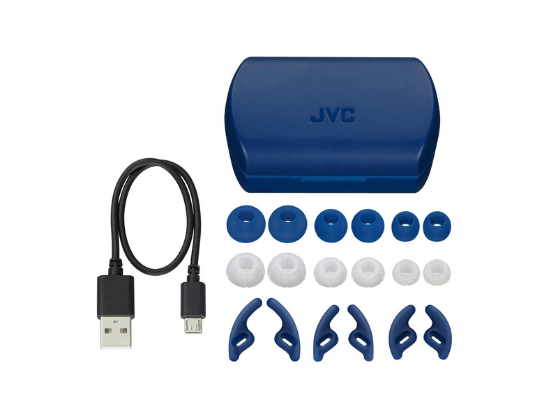JVC HA-ET45T-A Hybrid Sport TWS fülhallgató, kék