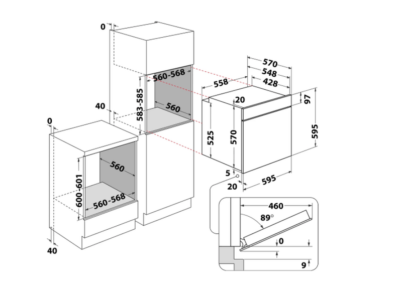 Whirlpool OAS KP8V1SW IX Beépíthető sütő