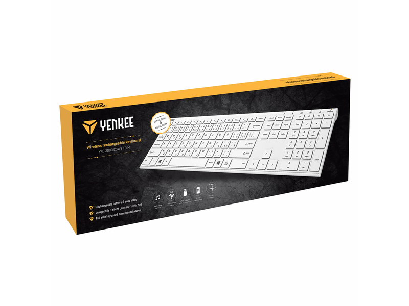 Yenkee YKB 2000 CSWE TRIM bežična tipkovnica, bijela