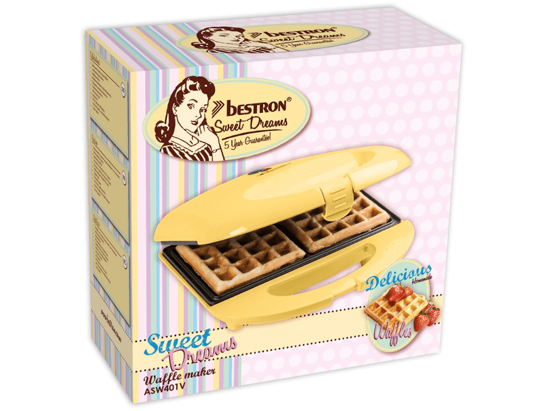 Bestron ASW401V Gofrisütő, vanília