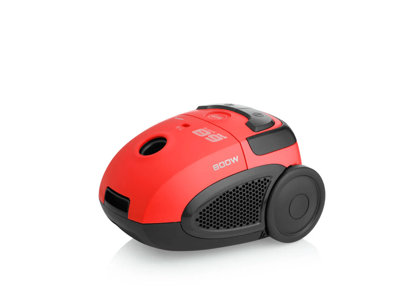 Porzsákos porszívó, piros, 800W