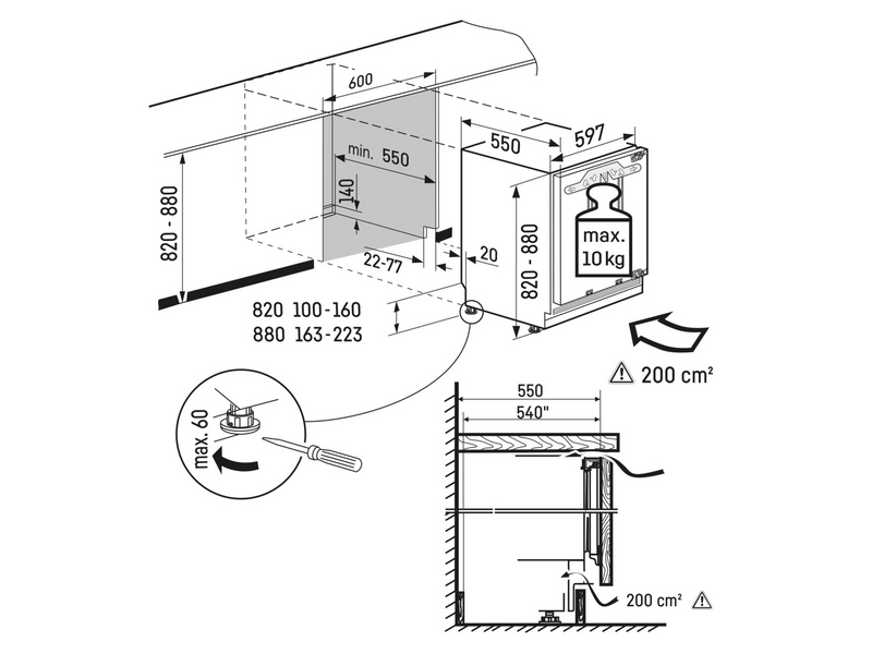 Liebherr UIK 1510 Beépíthető hűtőszekrény