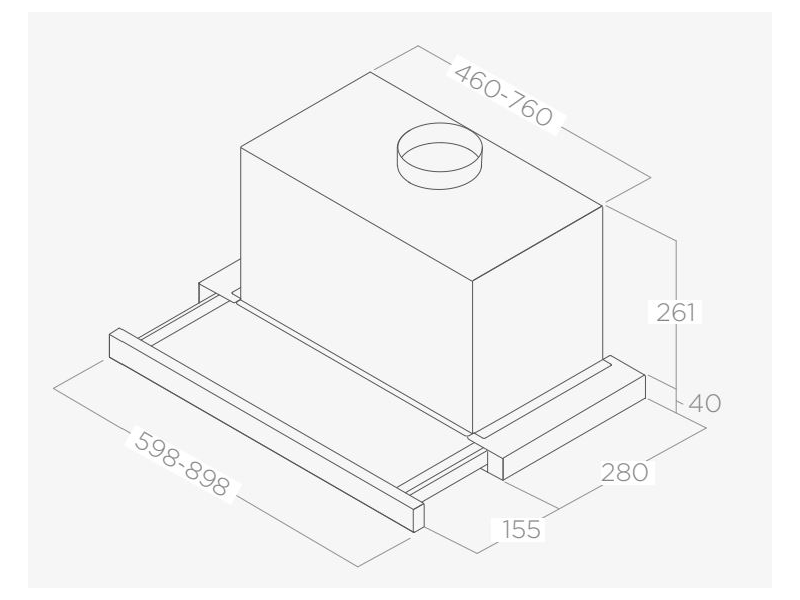 Elica ELITE 26 IX/A/90/VT Páraelszívó