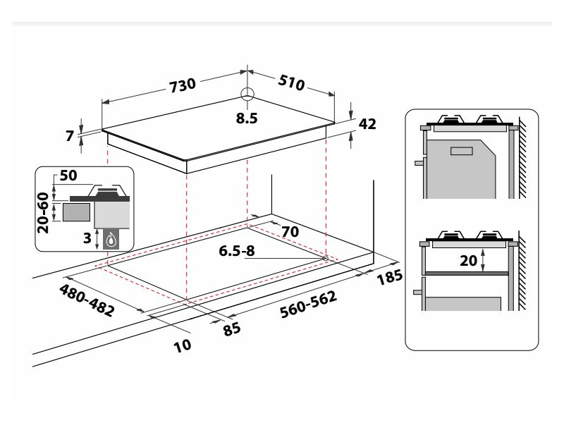 Whirlpool WOI5S8PM2SEA Beépíthető sütő + Whirlpool GOFL 629/S Beépíthető gázfőzőlap