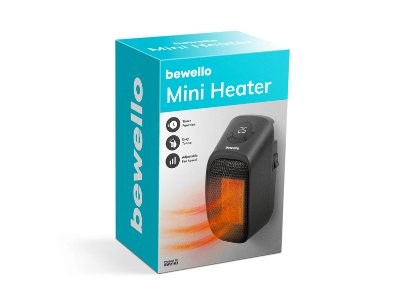 Bewello BW2102 Mini hősugárzó, 400W